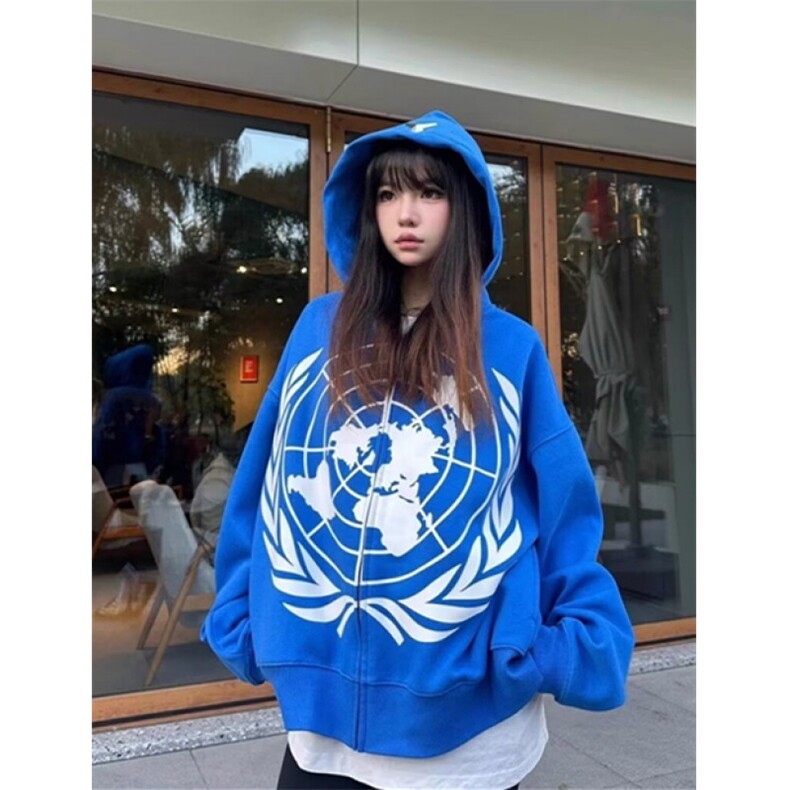 流行连帽卫衣女百搭日系潮流气质简约文艺时尚慵懒新款WY07,男装卫衣,星座1116A（原606A-3）