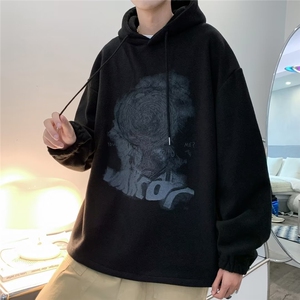摇粒绒羊毛羔重磅卫衣男印花冬季加厚连帽卫衣Y8804P40图片