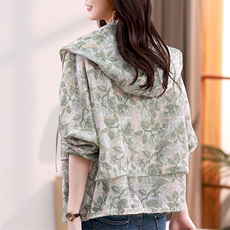 24509防晒衣女新款爆款夏季薄外套洋气妈妈流行户外大码防晒服，女装防晒衣，梦芯尔