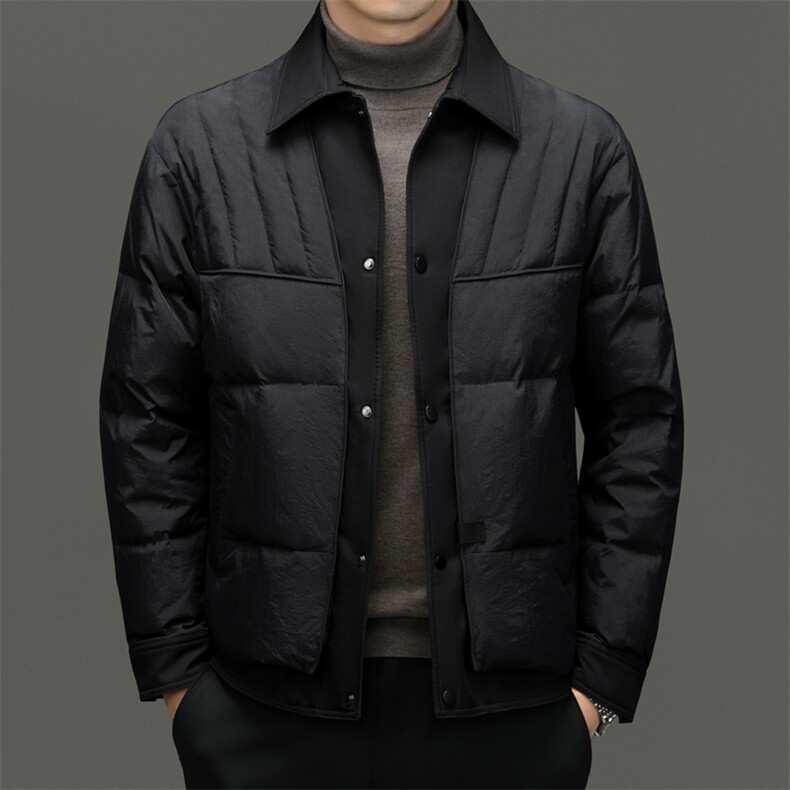 BZK13678钱塘2020-2时尚休闲新款简约冬季厚款中年男士羽绒服P225,男装羽绒服,钱塘207-2