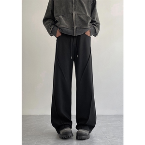 潮牌解构卫裤男重磅美式高街休闲运动裤长裤504-K856-P40控68图片