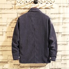 砖墙挂拍 日系情侣灯芯绒夹克外套多口袋工装宽松休闲 H203/P85图片