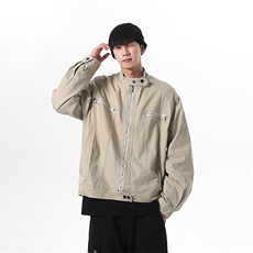 牛仔外套男秋季复古日系飞行员夹克高级感痞帅工装衣服JK1109-P78，男装夹克，星座1103-3