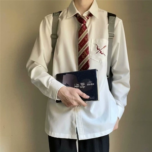 【有货】DC155-P35爱神丘比特DK男女白色日系长袖衬衫赠同款领带图片