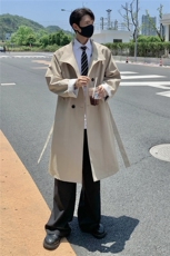 春季新款中长款风衣韩版腰带双排扣大衣外套GS9096，男装风衣，星座1206（原A206）