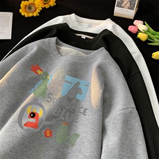华夫格！华夫格上衣男圆领华夫格卫衣男大码长袖t恤男HY236-特P23，男装T恤，电商B367