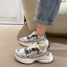 春夏新款韩版透气老爹鞋女学生休闲鞋女厚底增高跑步鞋，女鞋休闲鞋，电商A223