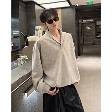 韩系学院风设计cleanfit卫衣简约纯色休闲打底常规P49加绒P59，男装T恤，电商B319