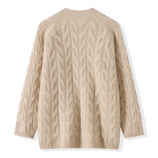 2025秋冬百搭时尚简约中长款v领开衫针织衫，女装羊绒衫，昭美纯山羊绒