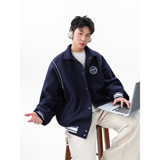 高品高克美式学院风棒球服宽松复古休闲夹克WT2538-特P70-控138，男装夹克，星座609