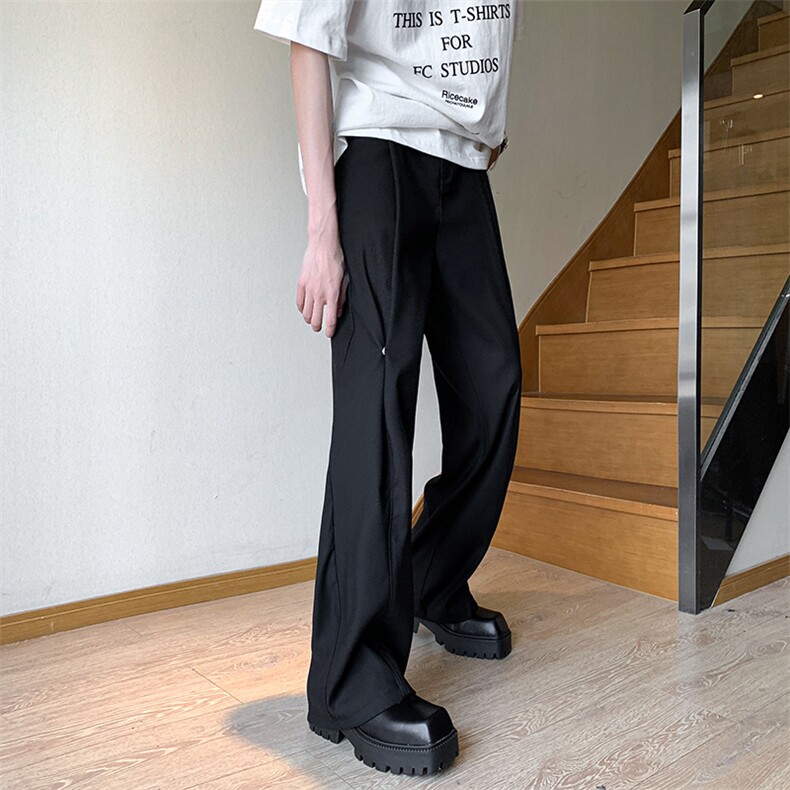 现货高品质冰丝纽扣直筒垂感阔腿西裤DSA059-ZK7920-P60控78,男装西裤,电商A059