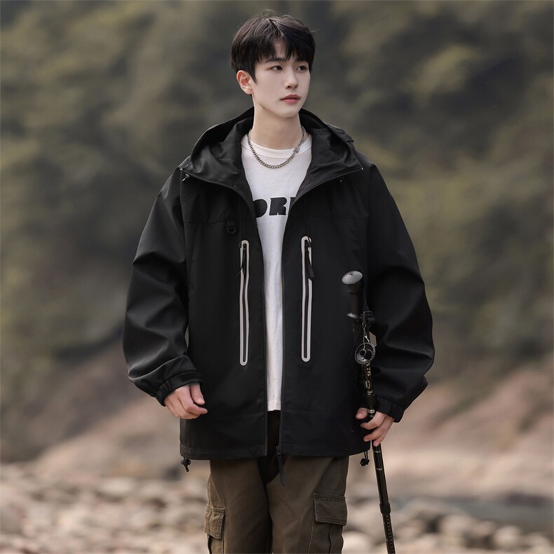 山系户外防水冲锋衣夹克宽松运动连帽外套男A406 JK3509 特P78图片