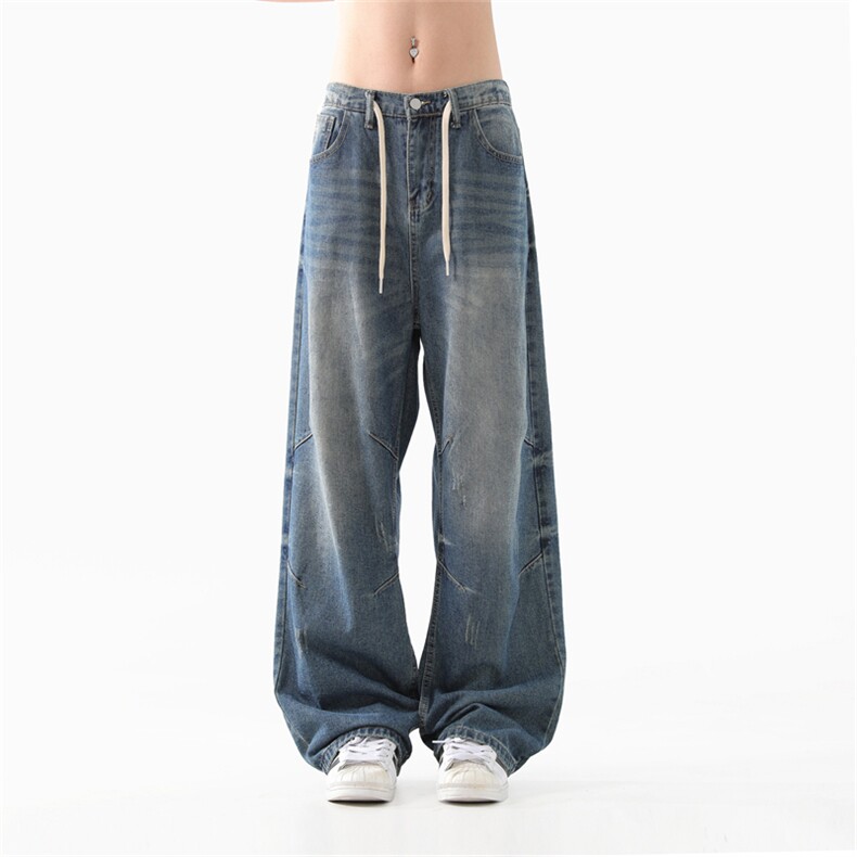 903-AK72-特P65【S-XXL】复古抽绳牛仔裤！8，男装牛仔裤，星座903