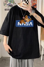 YT26247-P30NASA亚短袖t恤男大码五分袖男宽松七分袖海报风，男装T恤，电商A040