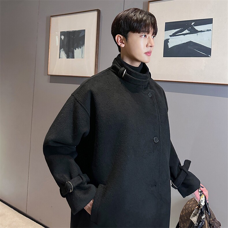 冬季男士毛呢大衣中长款宽松风衣外套912-FY115P128控158，男装风衣，星座903-1
