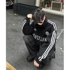 2024新款美式高街慵懒风宽松运动开衫卫衣潮流百搭现货 W8450-P48图片
