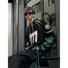 706-1-WY2155-P65秋季美式冰球服男圆领运动橄榄球衣机车服外套，男装工装外套，星座706-1