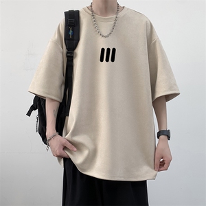 麂皮绒短袖t恤男大码半袖男 JD82436-P25图片