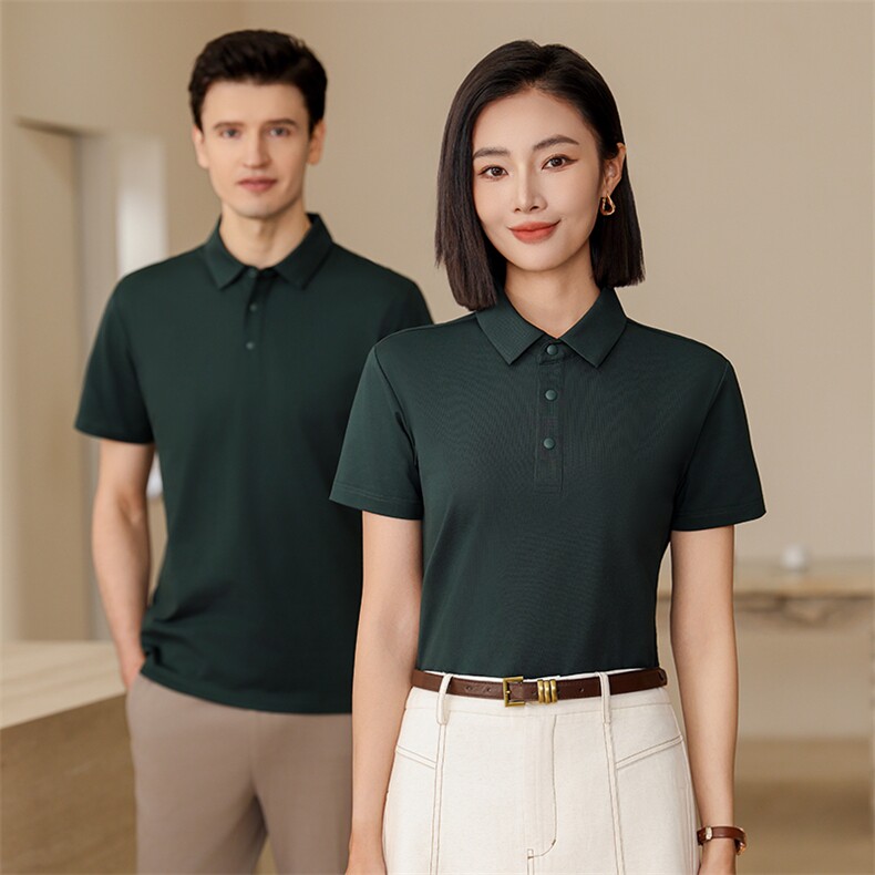 男女同款抗菌凉感纯色百搭休闲日常商务通勤polo短袖衫图片