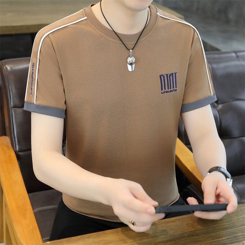夏季短袖男刺绣翻领POLO衫T恤时尚休闲半袖上衣LD3318-P30,男装Polo衫,星座310B-3