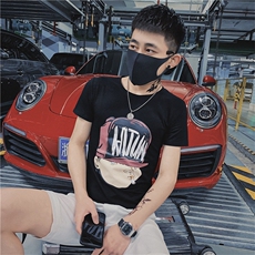 夏季社会精神小伙网红同款男短袖T恤帅气韩版修身C301B-DT27-P30，男装T恤，电商C301B
