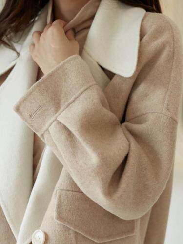 冬季新款双面羊绒大衣，女装，拉嘉图