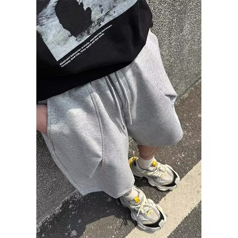 夏季小众拼接运动休闲短裤男士宽松轻奢简约五分中裤衩XD1123,男装牛仔裤,星座208-5