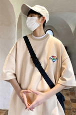 潮牌百搭宽松半袖青少年大码圆领体恤-JK23216-P25控38，男装T恤，星座605(原A050)