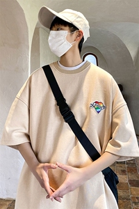 潮牌百搭宽松半袖青少年大码圆领体恤-JK23216-P25控38图片