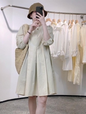 百褶连衣裙，女装连衣裙，驿谷