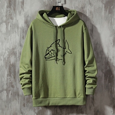 WY2041-P40纯棉连帽卫衣男大码运动帽衫宽松薄外套，男装卫衣，电商A040A