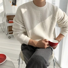圆领毛衣针织衫韩版潮流宽松打底线衫秋冬季新款外套MYM178，男装T恤，星座516A