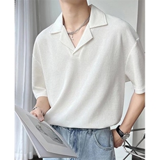 短袖POLO衫男潮牌痞帅韩版宽松半袖上衣V型翻领t恤男P538，男装T恤，星座1116A（原606A-3）