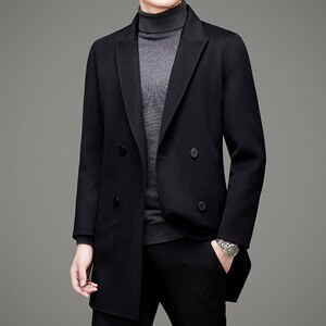澳洲羊毛大衣男外套中年男士休闲西服领毛呢上衣MNSA2289-P480,男装风衣,电商B212（原钱塘6029）