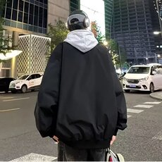 外套男子春秋宽松翻领休闲棉夹克拉链装饰百搭J538，男装夹克，星座1116A-1（原606A）