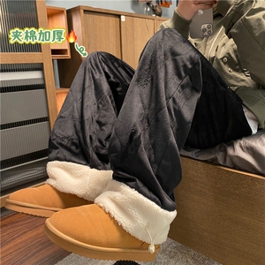 冬季新款加绒保暖腊肠狗情侣多色宽松休闲裤B315-K867-p65控88图片