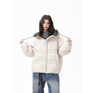 90%绒新标有报告连帽韩版宽松羽绒服上衣Y986/P350 现货图片