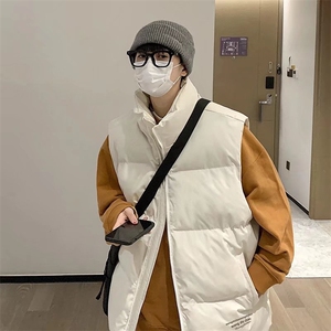 新款韩版潮流立领无袖棉衣秋冬季棉服马甲背心休闲外套 W5791-P46图片