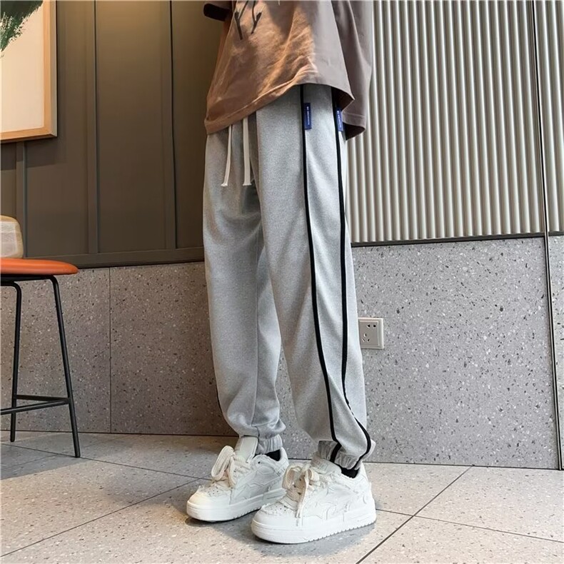 夏季休闲裤装饰港风流行时尚潮牌哈伦裤宽松潮长裤KB488-P35,男装休闲裤,星座1109-3