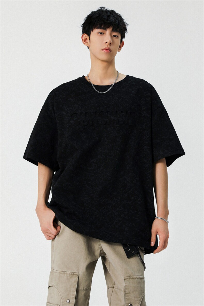 2026夏季新款男士印花钢印短袖T恤潮牌情侣半袖T2503特P28,男装T恤,电商B220