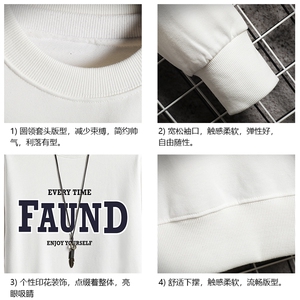 春季圆领卫衣男大码韩版宽松长袖外套 网格S6295-P28图片