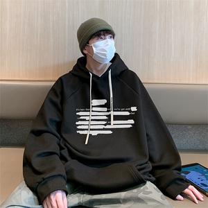 25新款港风华棉得物抖音直播高品质宽松男休闲连帽卫衣W5219P40图片