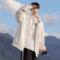 G0120-P82秋季新款日系cityboy肌理感翻领宽松夹克，男装夹克，星座109