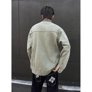 网图J72蓝色P48桃红色绿色P54S-3XL牛仔夹克图片