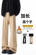 加长高个子男裤子休闲直筒西裤垂坠感190cm115微喇裤弯刀KZ064P50，男装西裤，电商B312
