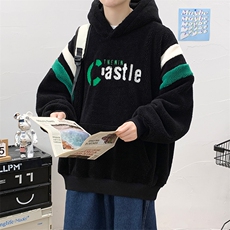 秋冬港风加绒加厚时尚羊羔绒卫衣男女羊羔毛外套973-P90控价118，男装卫衣，电商A441-1