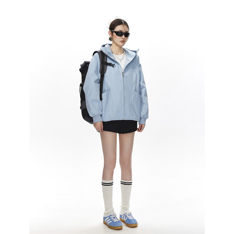 可二开拉链装饰解构大码M-5XL夹克女聚酯纤维JK78092P69控108，男装夹克，星座227-7