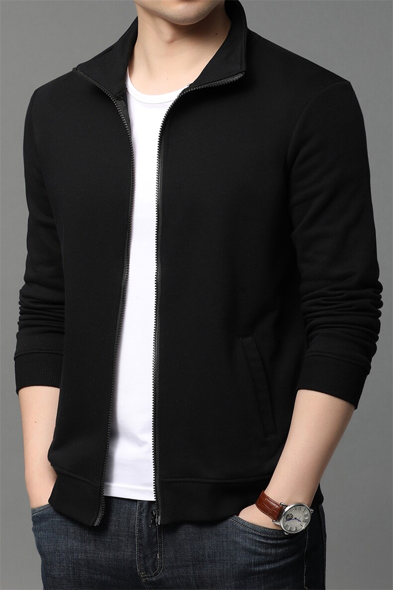 开衫卫衣中年男士立领外套中老年春秋季休闲运动服爸爸装衣服上衣,男装卫衣,电商B212（原钱塘6029）