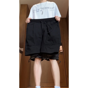 2025短裤男夏季潮牌设计高级感纯棉宽松休闲五分裤310A-DK18-P30图片
