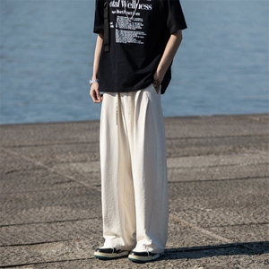 2025春夏新款潮牌垂感西裤百搭直筒阔腿休闲长裤男2532-P40控59图片